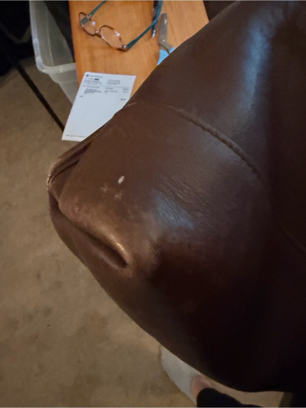 Coach Dark Brown Leather Turn-Lock Backpack - Picture 5 of 8